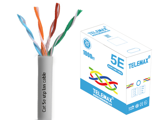 Cat5E Lan Cable UTP 24AWG BC 0.511mm PVC Jacket Fluke Test