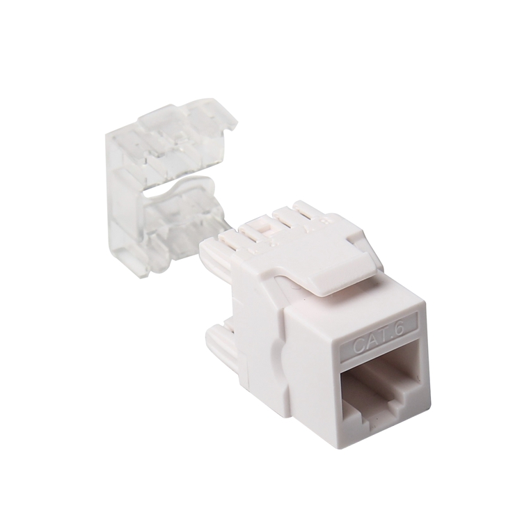 Cat 5e/6/6a UTP Keystone Jack 180 degree Mini Body White/Black/Blue/ Red/ Yellow/ Orange