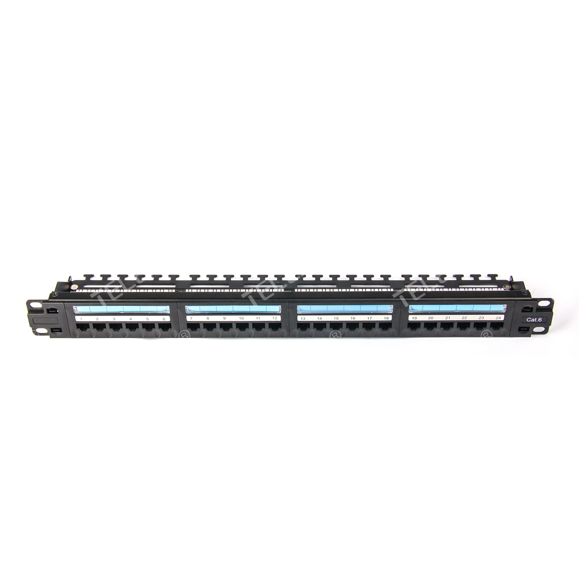 Cat 6 / Cat 6a UTP Patch Panel 24 Ports, front removed design