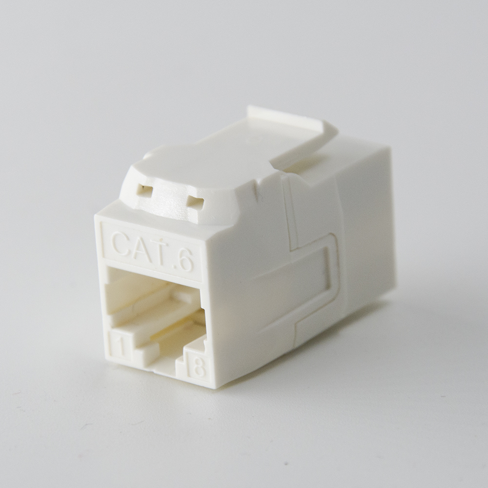 CAT6A/6 UTP RJ45 - RJ45 Keystone Coupler, White color