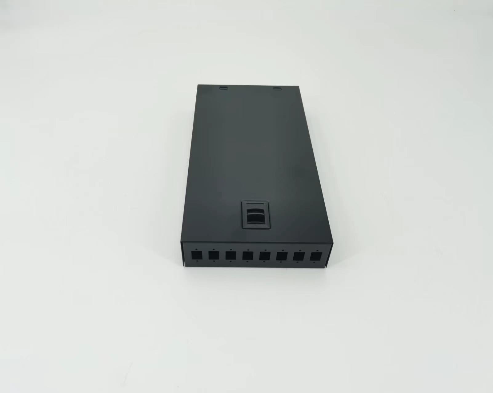 Telemax Fiber Optic Terminal Box 8 Port SC, Metal Black color