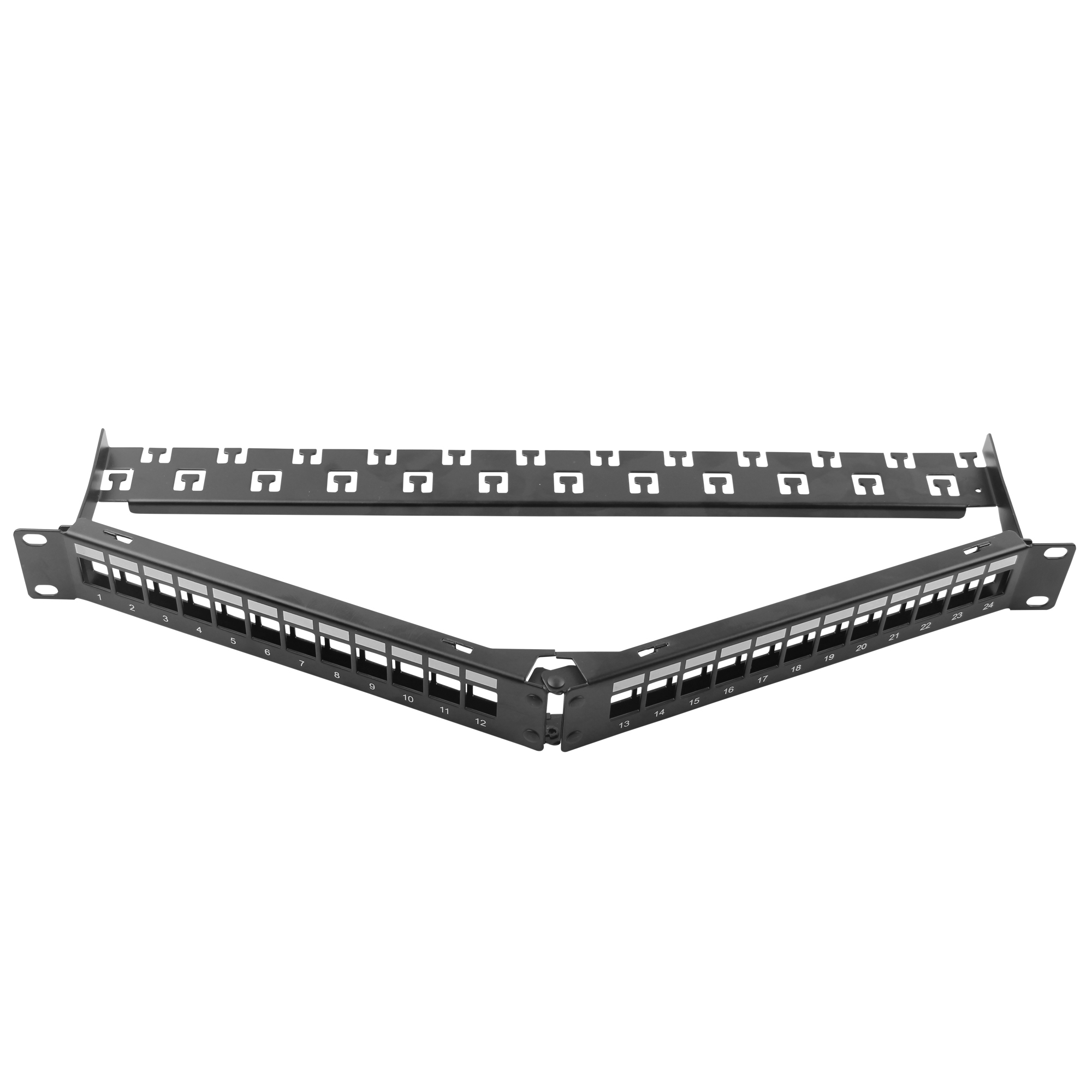 1U 19inch UTP Angled Shape Blank patch panel 24 Ports