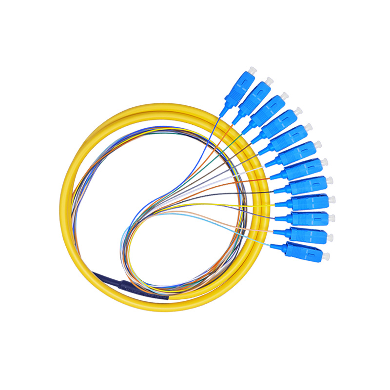 Telemax Fiber Pigtail SC/UPC Single Mode 1Meter, OD 0.9mm, 12 colors