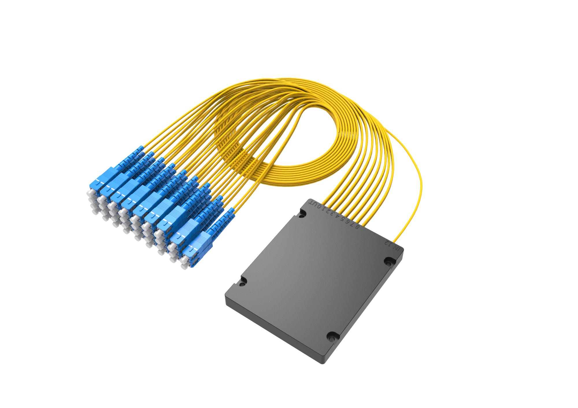 1:4/1:8/1:16/1:32  PLC splitter with SC/PC,  ABS Box