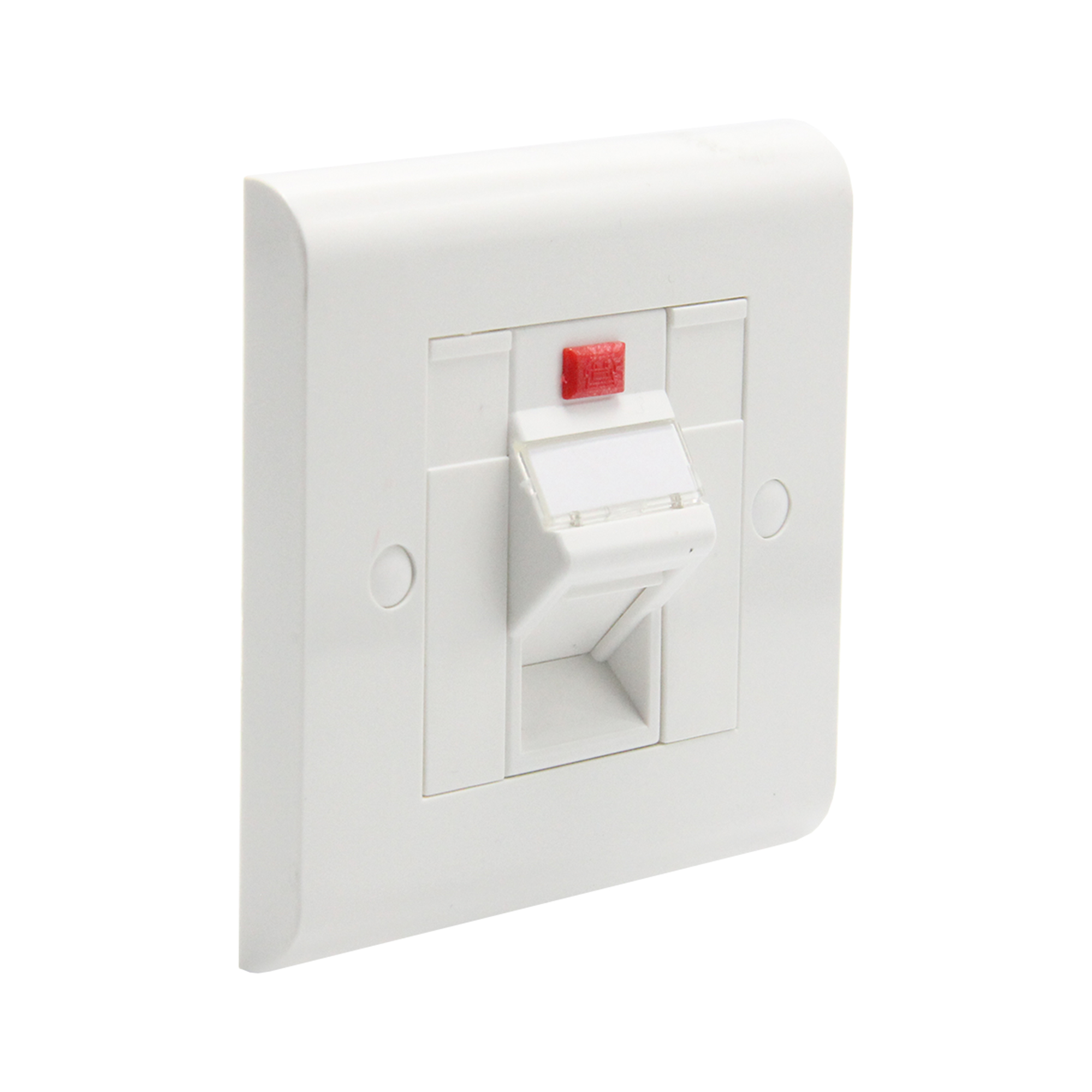 Angled UK Faceplate 1 Port ABS UL94V-0