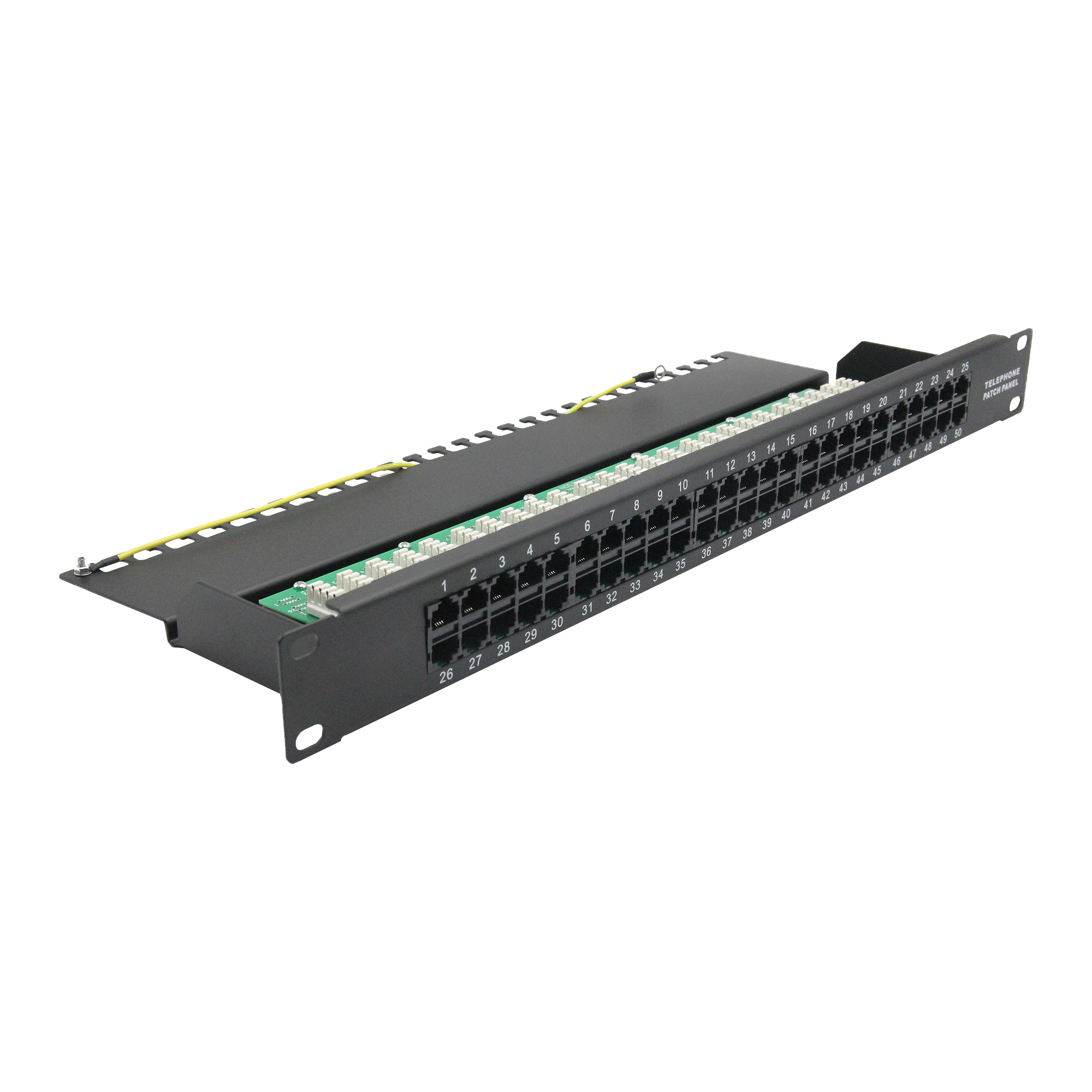 1U 19inch Cat.3 Telephone Patch Panel 50 Ports